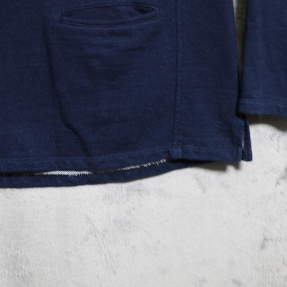 Freemans Sporting Club Sweater Mens Large Navy Blue Henley Cotton Made In USA - Picture 3 of 10